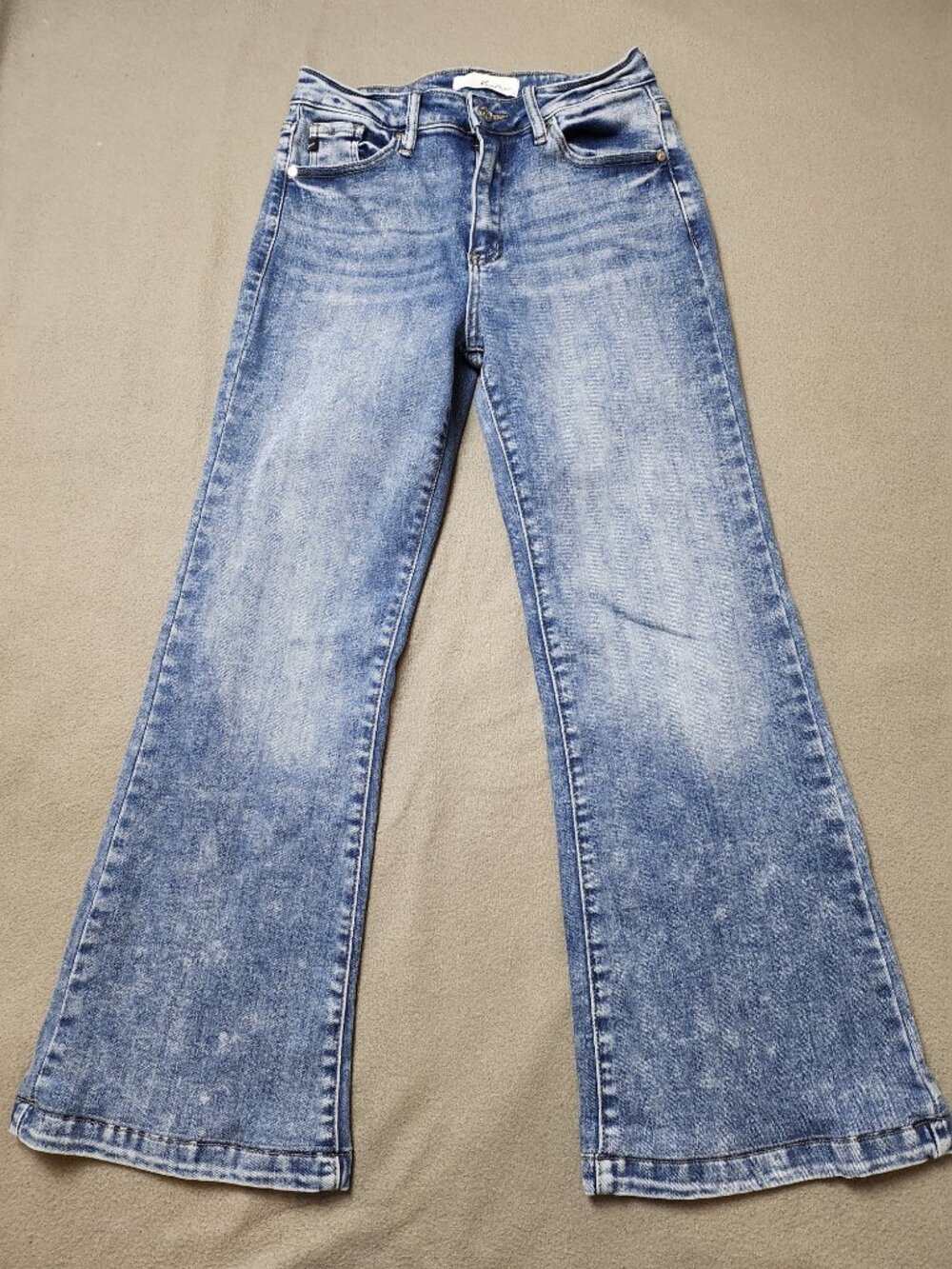 KanCan High Rise Flare Jeans Acid Medium Wash Stretch Women's Size 7/27